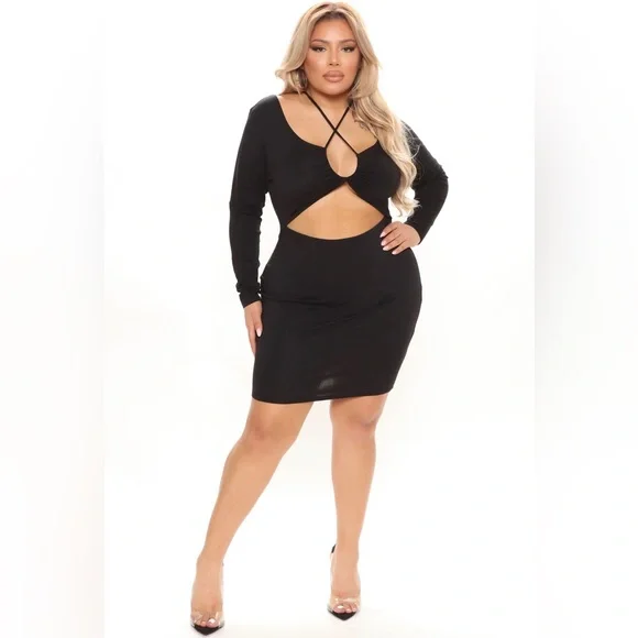 Cross Cross Mini Dress - Picture 2 of 5